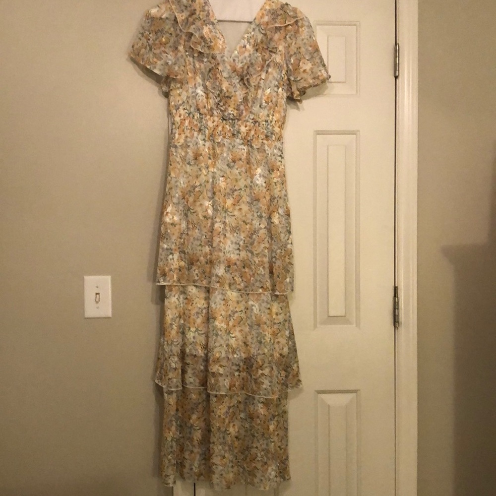 Elegant Floral Tiered Dress